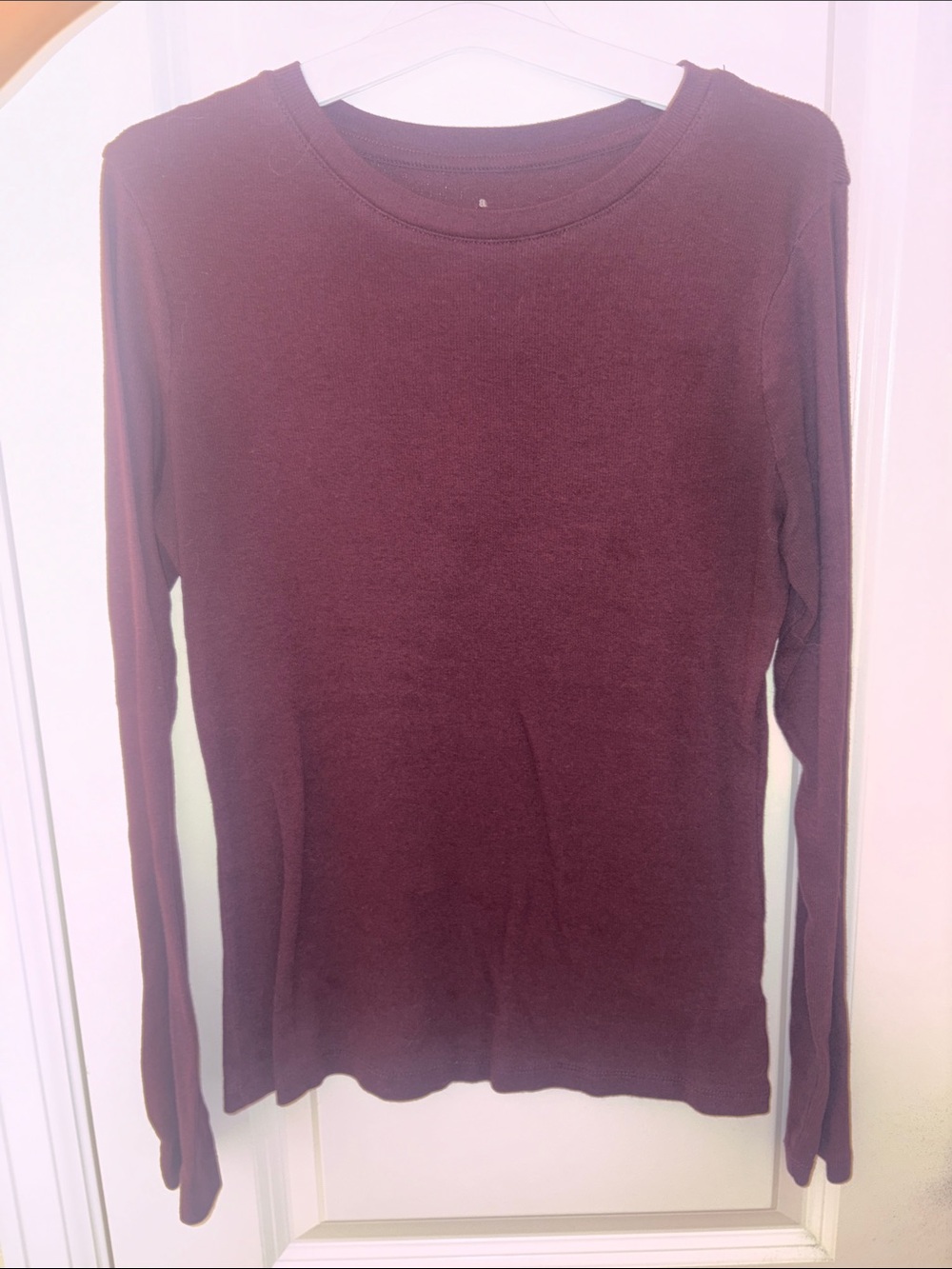Target Women's Crewneck Long Sleeve Sweater - Burgundy